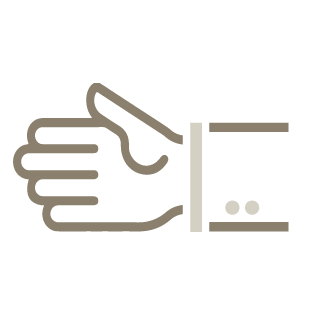 An icon of a helping hand meant to represent MMRBH law office's dedication to helping our class action lawsuit clients.